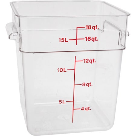 Cambro Container Clear  18Qt For  - Part# 18Sfscw135 18SFSCW135